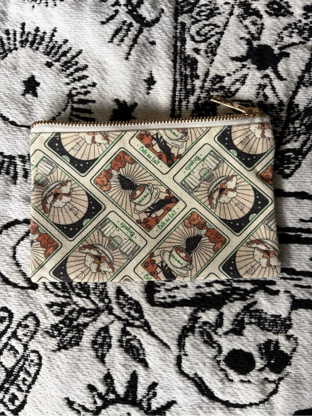 Tarot Card Print Zip Pouch - New Orleans Cafe Au Lait